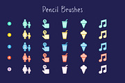 Pencil vector brushes, a Brush Add-On by Bene's shop (Thumbnail 3 of 4)