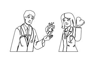 care cardiologists heart health, an Object Illustration by pikepicture