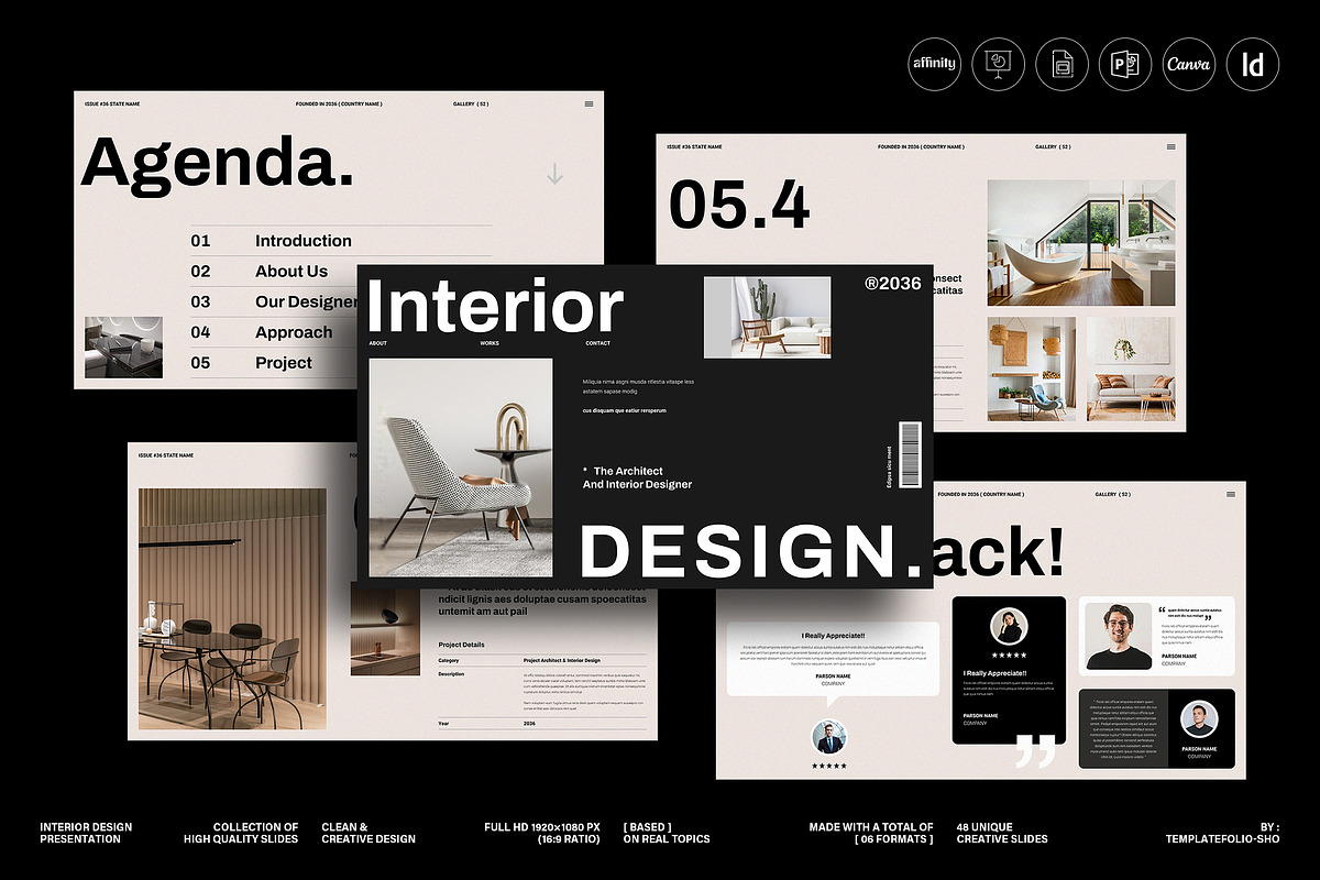 Interior Design Template | CANVA, a Presentation Template by TemplateFolio-Shop (Photo 17 of 17)