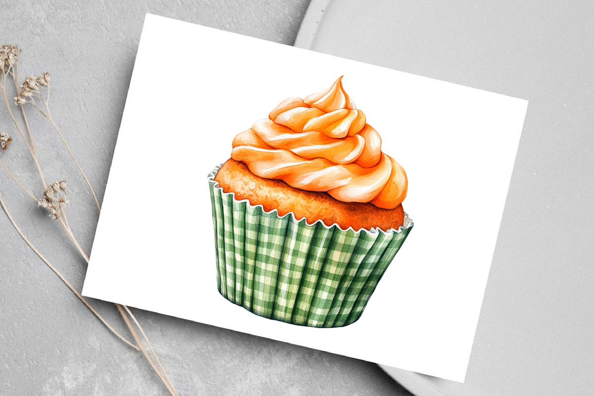 Watercolor Green Gingham Halloween, an Illustration by Canvas Craft (Photo 6 of 8)