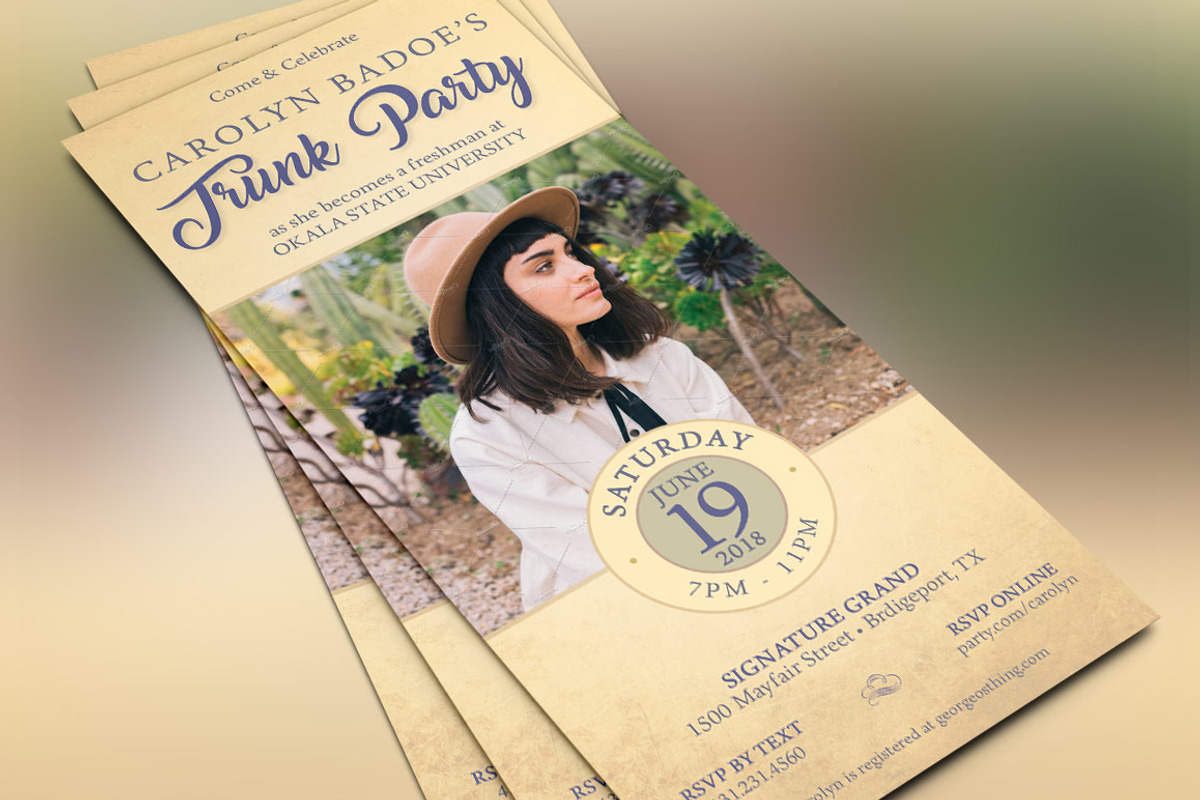 Retro Trunk Party Flyer Template, a Flyer Template by Godserv Designs (Photo 2 of 4)