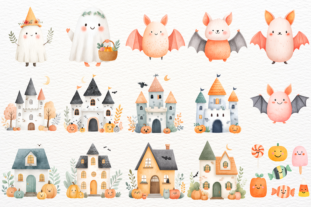 Halloween Kids Clipart Autumn Animal, a Seasonal Illustration by SugarCloudStudioArt (Photo 5 of 7)