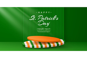 Happy St Patrick Day 3D podium, an Object Illustration by Buch&Bee