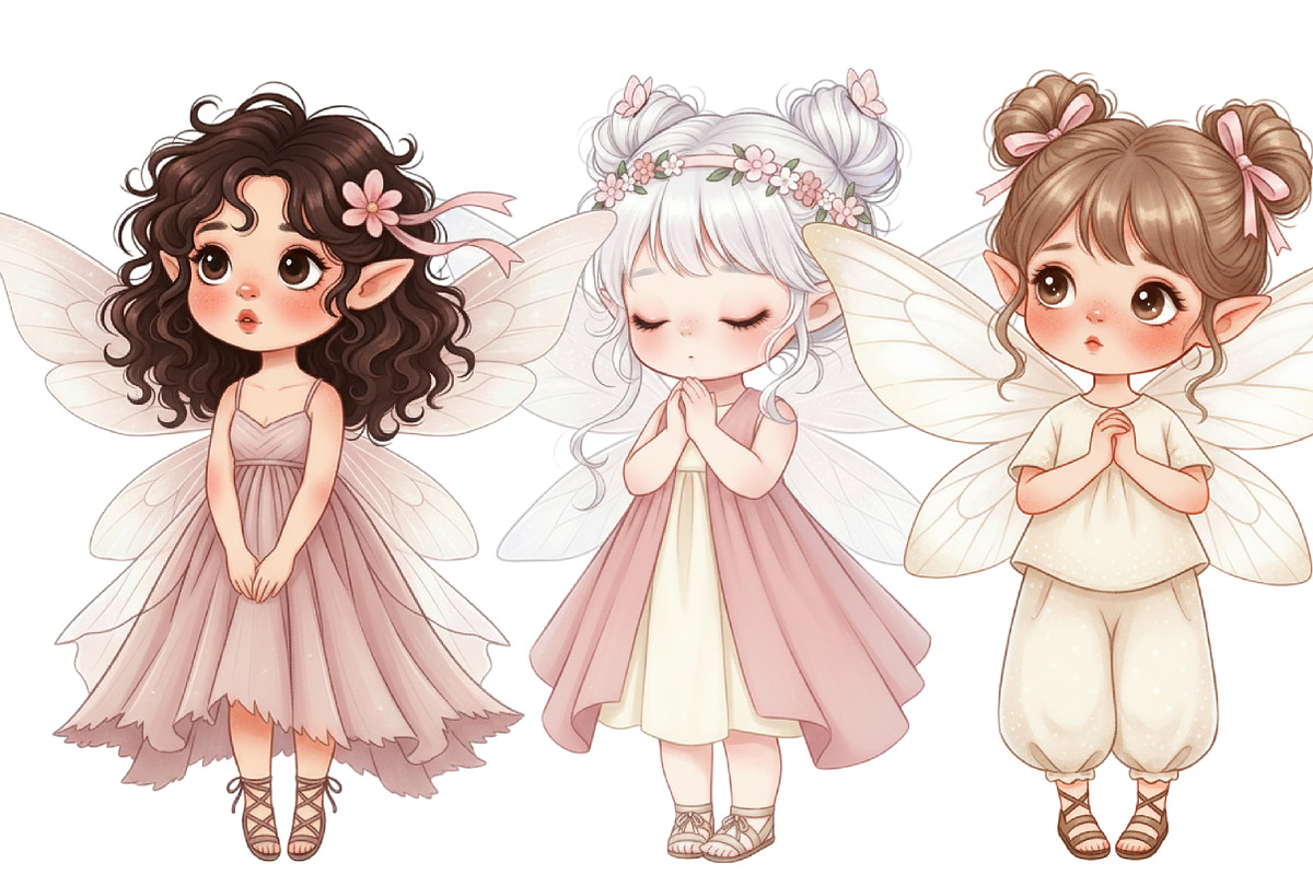 Whimsical Fairy Clipart Bundle, an Illustration by DreamArtGraphic (Photo 4 of 4)