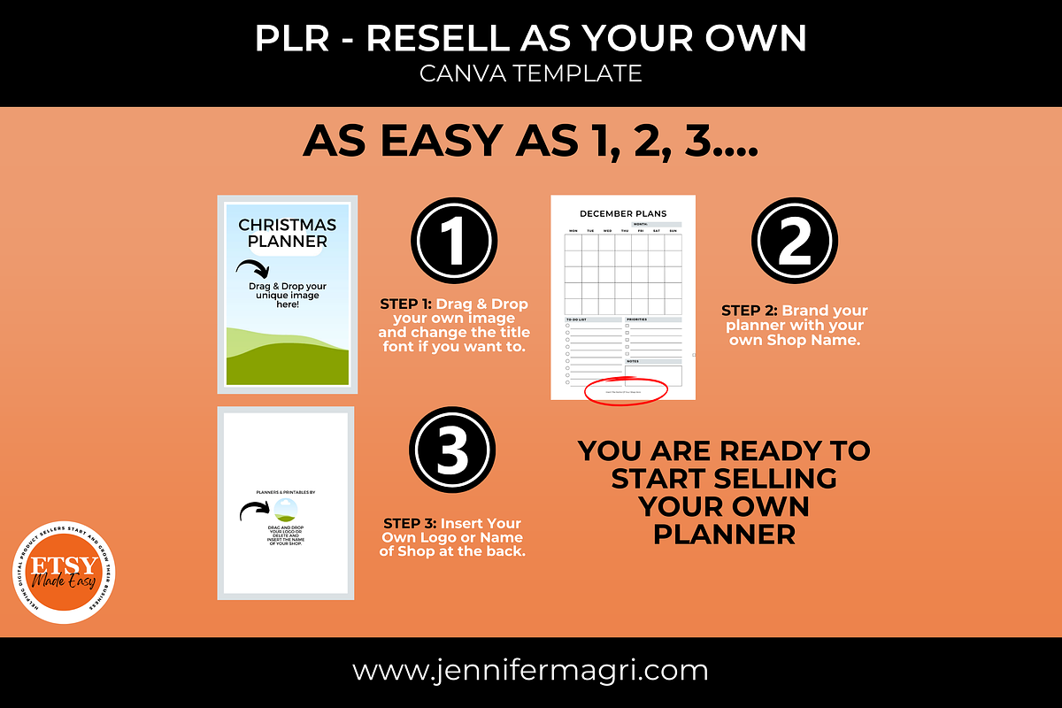 PLR Christmas Planner for Resellers, a Templates & Theme by Jennifer Magri Templates (Photo 6 of 8)
