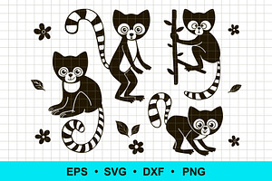 Lemur Vector Clip Art