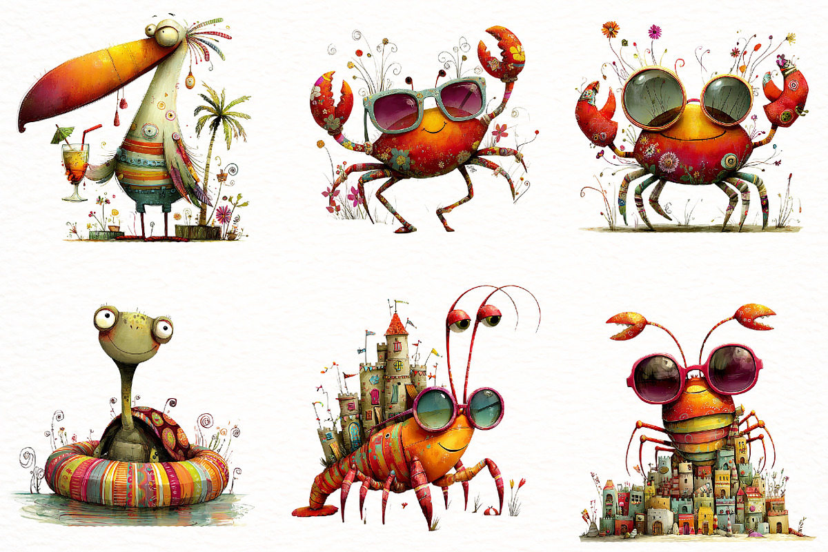 Whimsical Summer Clipart, an Illustration by Designworld (Photo 4 of 8)