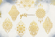 Watercolor & Gold Hand Drawn Mandala, an Object Illustration by Papatongartist (Thumbnail 8 of 9)