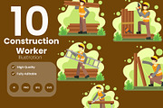 Construction Worker Illustration, an Illustration by baii09 (Thumbnail 1 of 4)