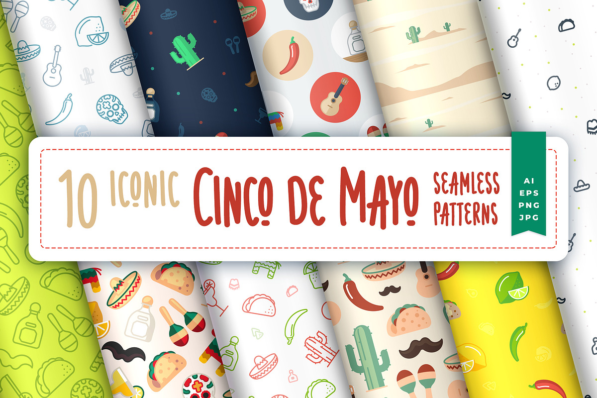Iconic Cinco deMayo Seamless Pattern, a Pattern Graphic by oelhoem (Photo 1 of 5)