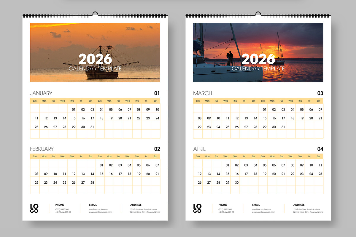 2026 Minimalist Wall Calendar Design preview 4