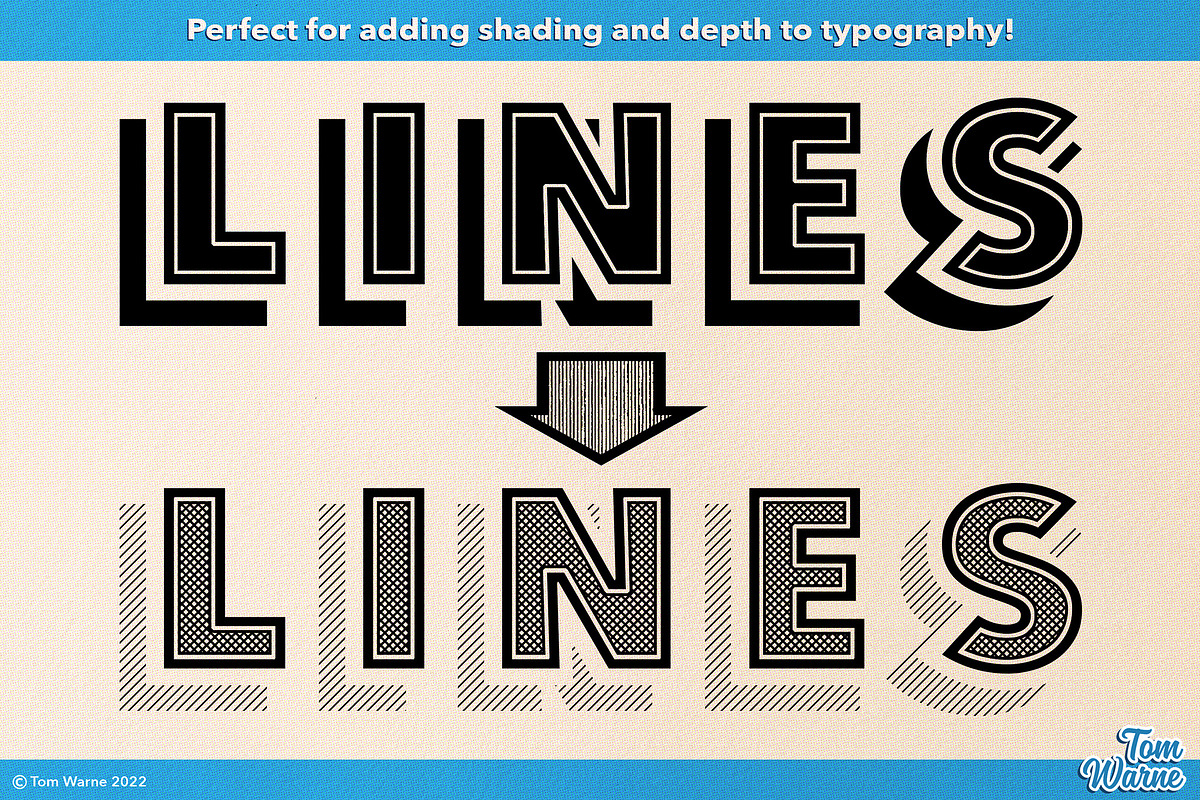 Shading Lines Photoshop Brushpack, a Brush Add-On by TomWarne (Photo 18 of 25)