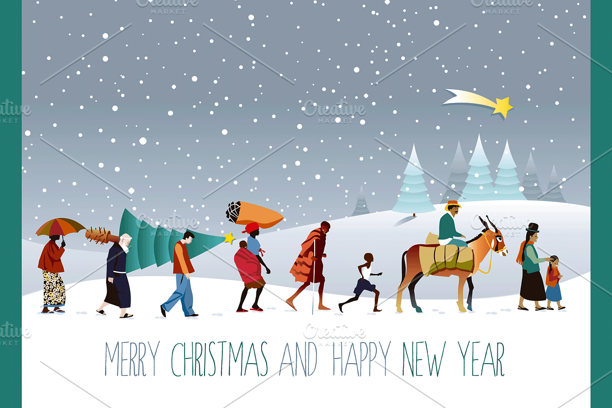 Christmas Cards and Banners Bundle, a Seasonal Illustration by ÁRTICA (Photo 5 of 19)