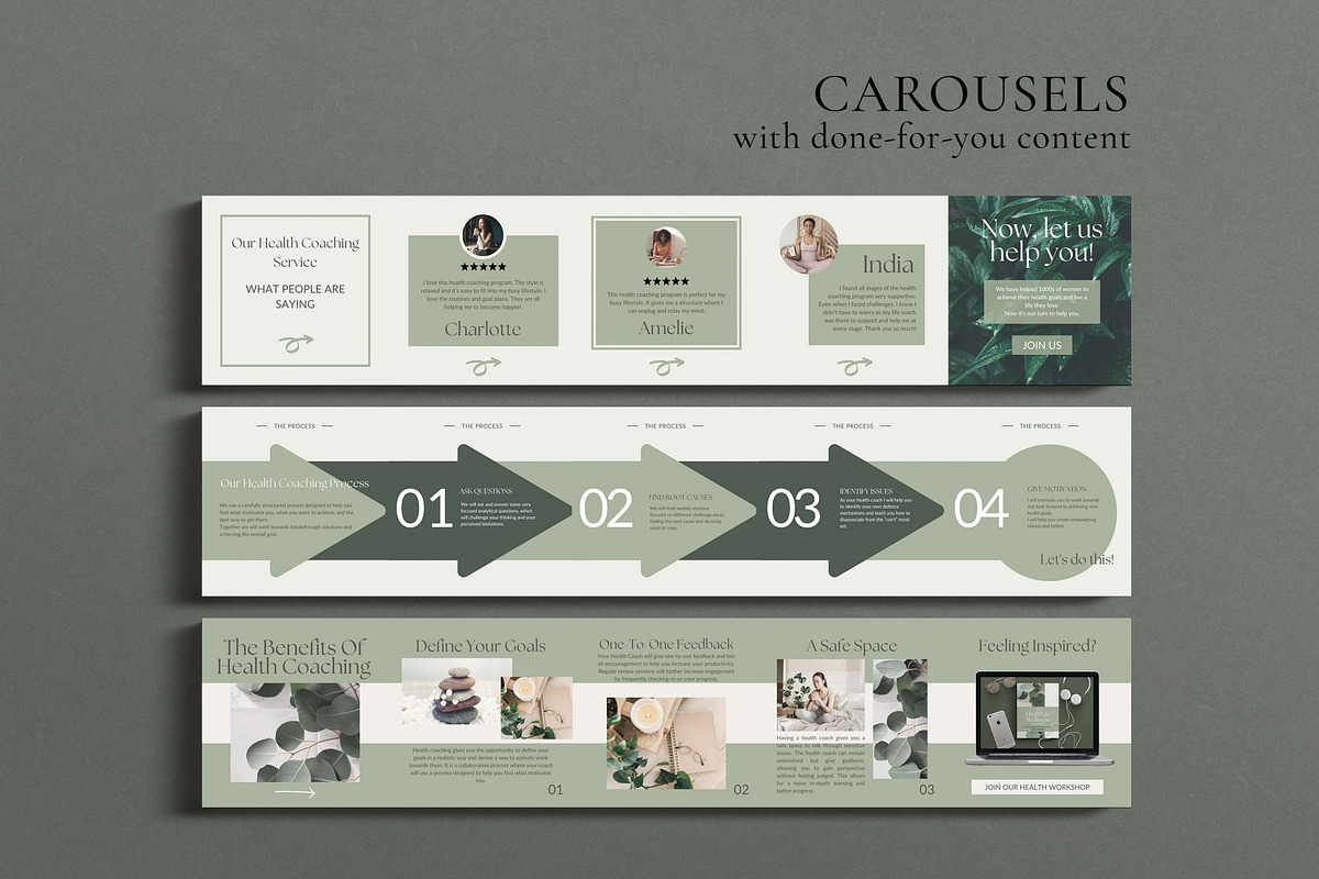 Health Coach Instagram Templates, a Templates & Theme by Miri Campbell (Photo 13 of 18)