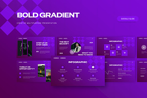 Bold Gradient - Google Slide, a Presentation Template by AQR Studio