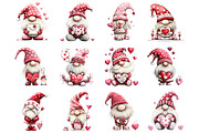 Whimsical Valentine Gnome Clipart, an Illustration by Design Market (Thumbnail 3 of 5)