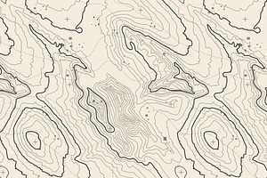 Seamless Topographic Map Vector.