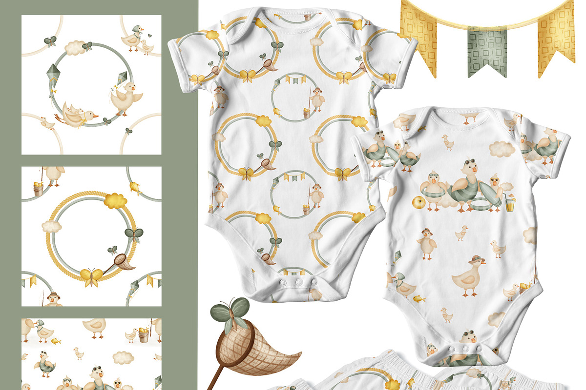 Cute geese - bird collection, an Animal Illustration by Linerisyart (Photo 9 of 15)