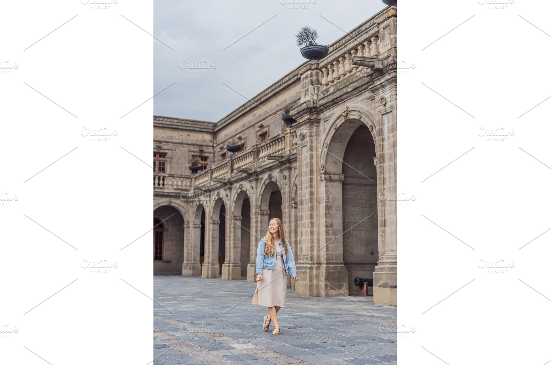 Young woman tourist standing near, an Architecture Photo by Elizaveta Galitskaya