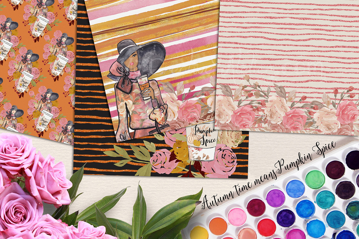 Autumn Watercolor Paper, a Pattern Graphic by My Creative Atelier (Photo 3 of 4)