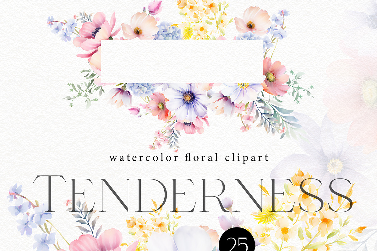 Tenderness - Delicate Floral Clipart, a Seasonal Illustration by Olga Koelsch (Photo 7 of 8)