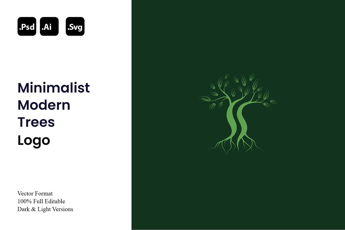 Minimalist Modern Trees Logo, a Branding & Logo Template by Luxury Logos (Photo 1 of 4)