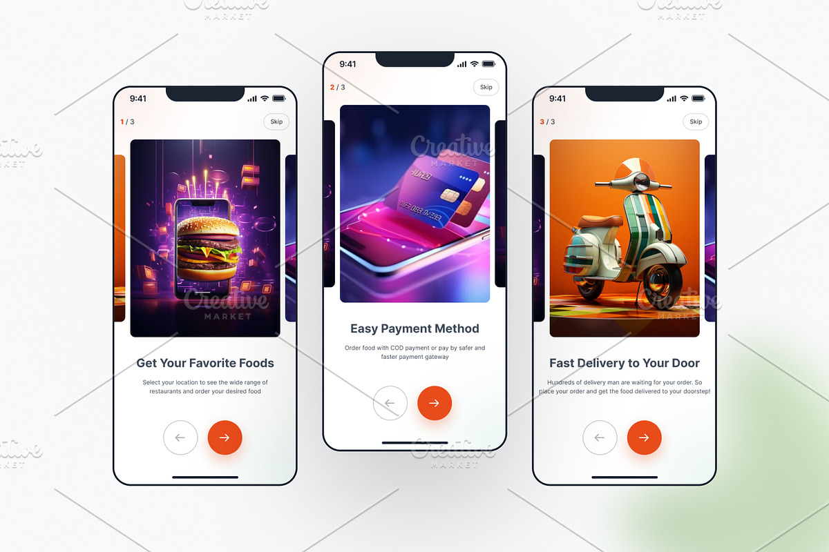 LuxeBite Food Delivery Mobile App UI, an UI Kit Template by DesignBox (Photo 3 of 7)