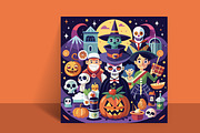 Halloween terrifying pumpkin poster, a Poster Template by hkmonir (Thumbnail 4 of 4)