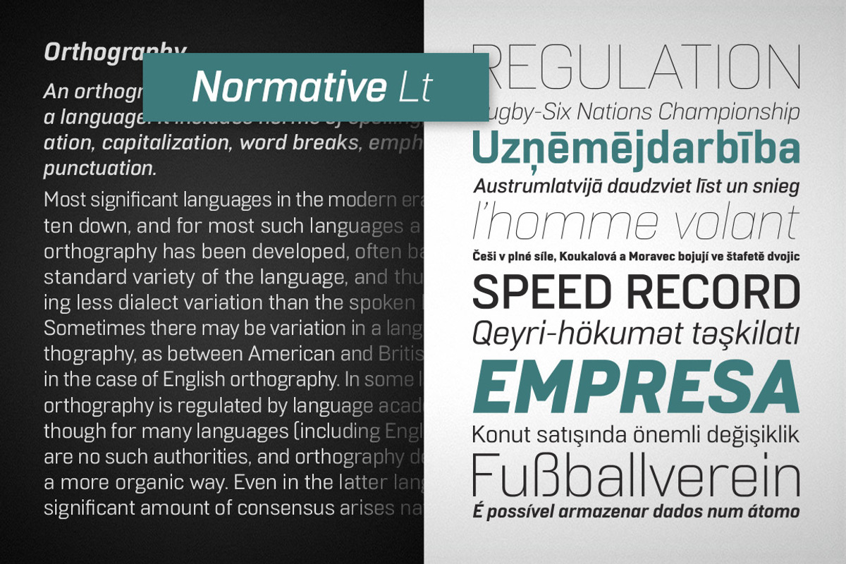 Normative Lt - 12 fonts preview 3