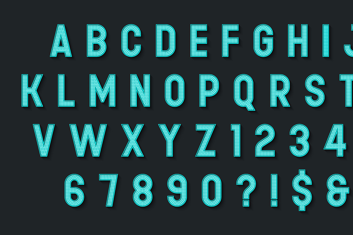 Moder Led Detailed Alphabet, an Object Graphic by RevelStockart (Photo 12 of 12)