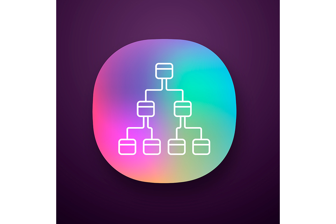 Tree diagram app icon, an Outline Icon by bsd studio | Creative Market