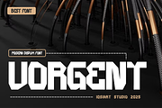 Vorgent - Techno Font, a Sans Serif Font by Iqsiart Studio (Thumbnail 1 of 9)