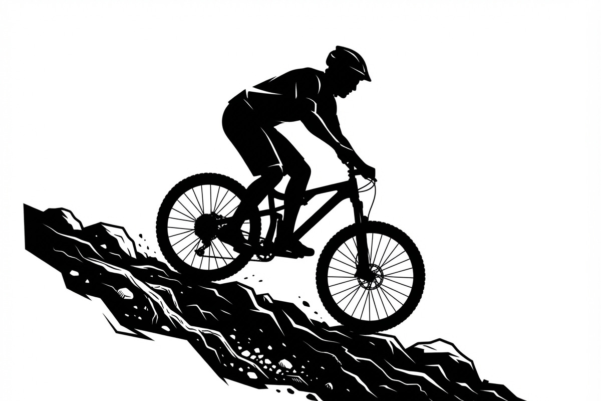 Mountain Biker Silhouette, a Person Illustration by Amazin_art (Photo 5 of 27)