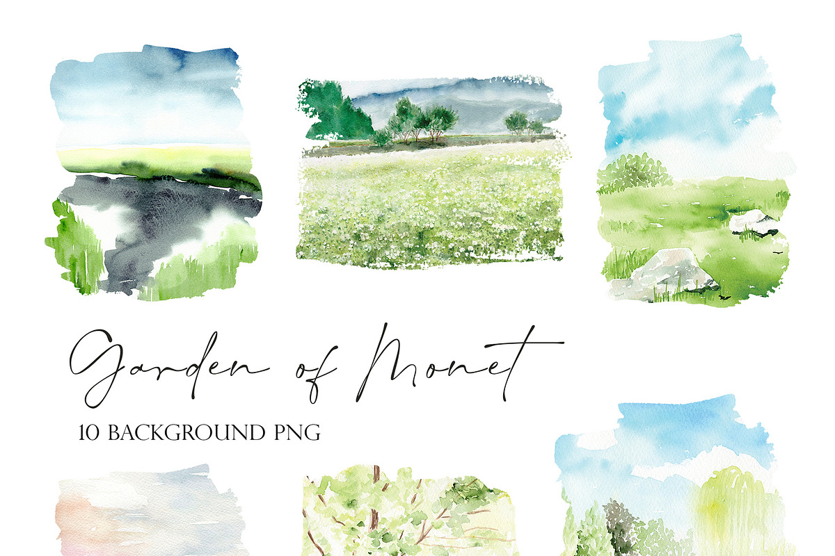 Watercolor - Garden of Monet, an Illustration by Beigetime (Photo 6 of 8)