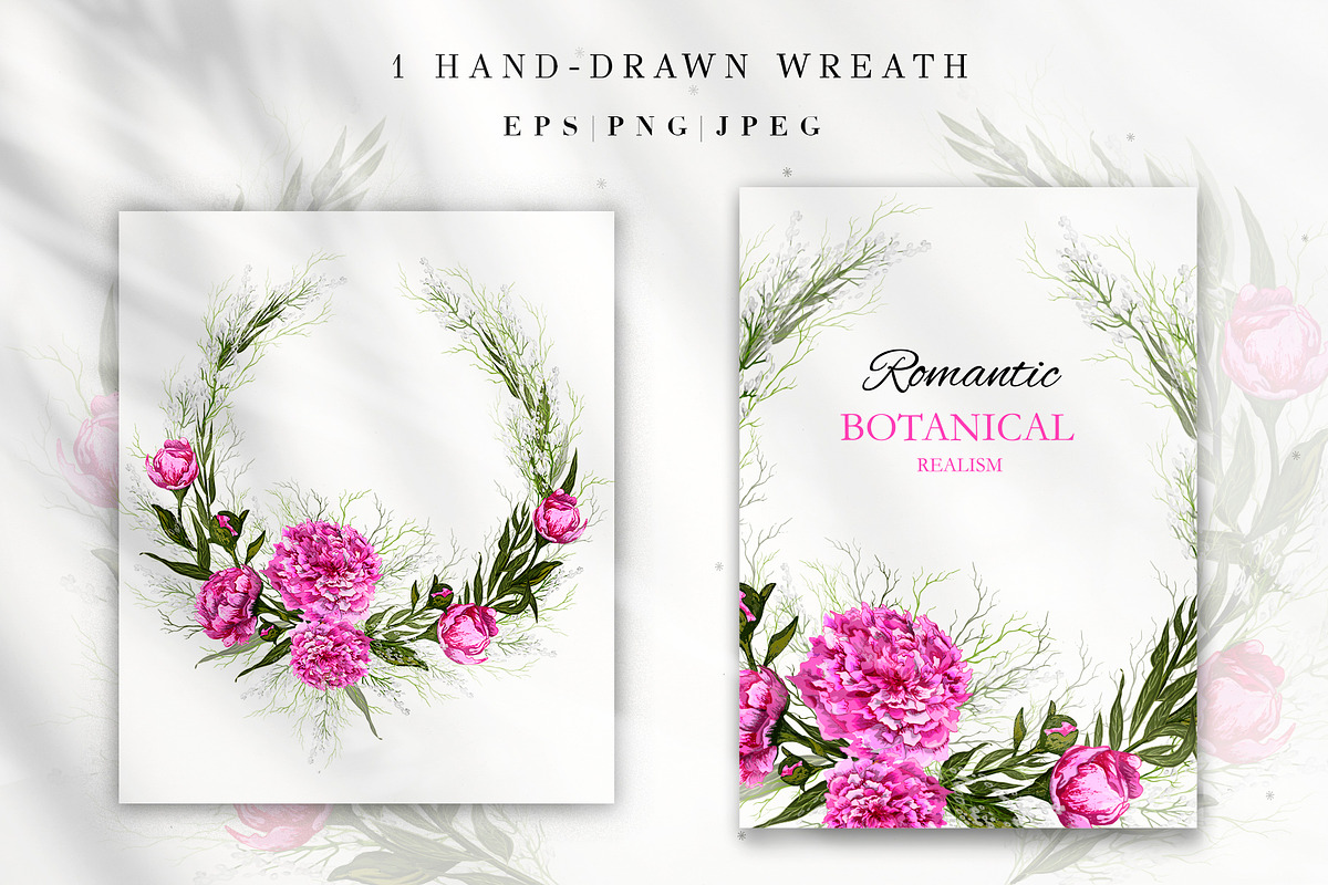 Realistic Peonies ClipArt & Patterns, an Object Graphic by Graphic Art (Photo 8 of 10)