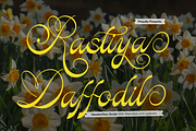 Rastiya Daffodil Handwritten Script, a Script Font by gracetype_studio (Thumbnail 1 of 11)