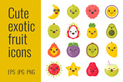 Cute exotic fruit icons, an Icon by Primula`s shop (Thumbnail 1 of 2)
