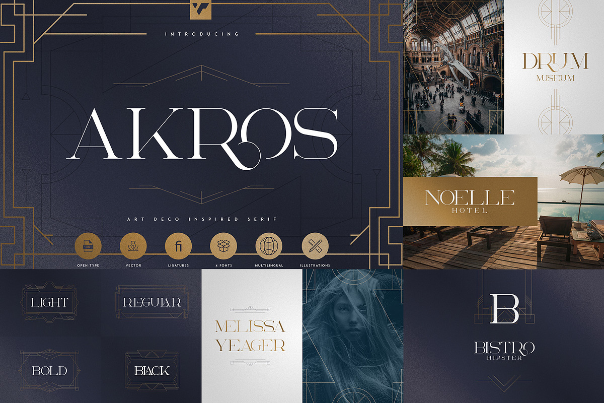 Art Deco Collection - Fonts, Vectors preview 5