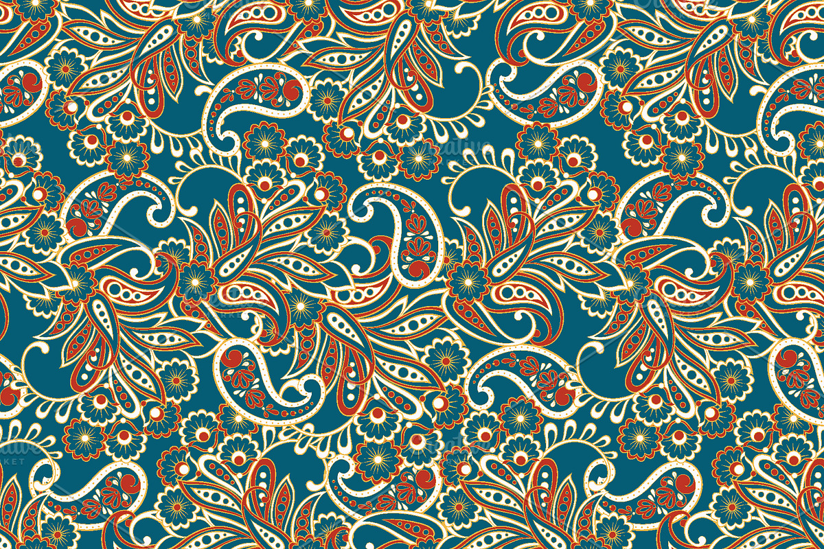 Pailsy seamless fabric pattern, a Pattern Graphic by antalogiya (Photo 4 of 4)