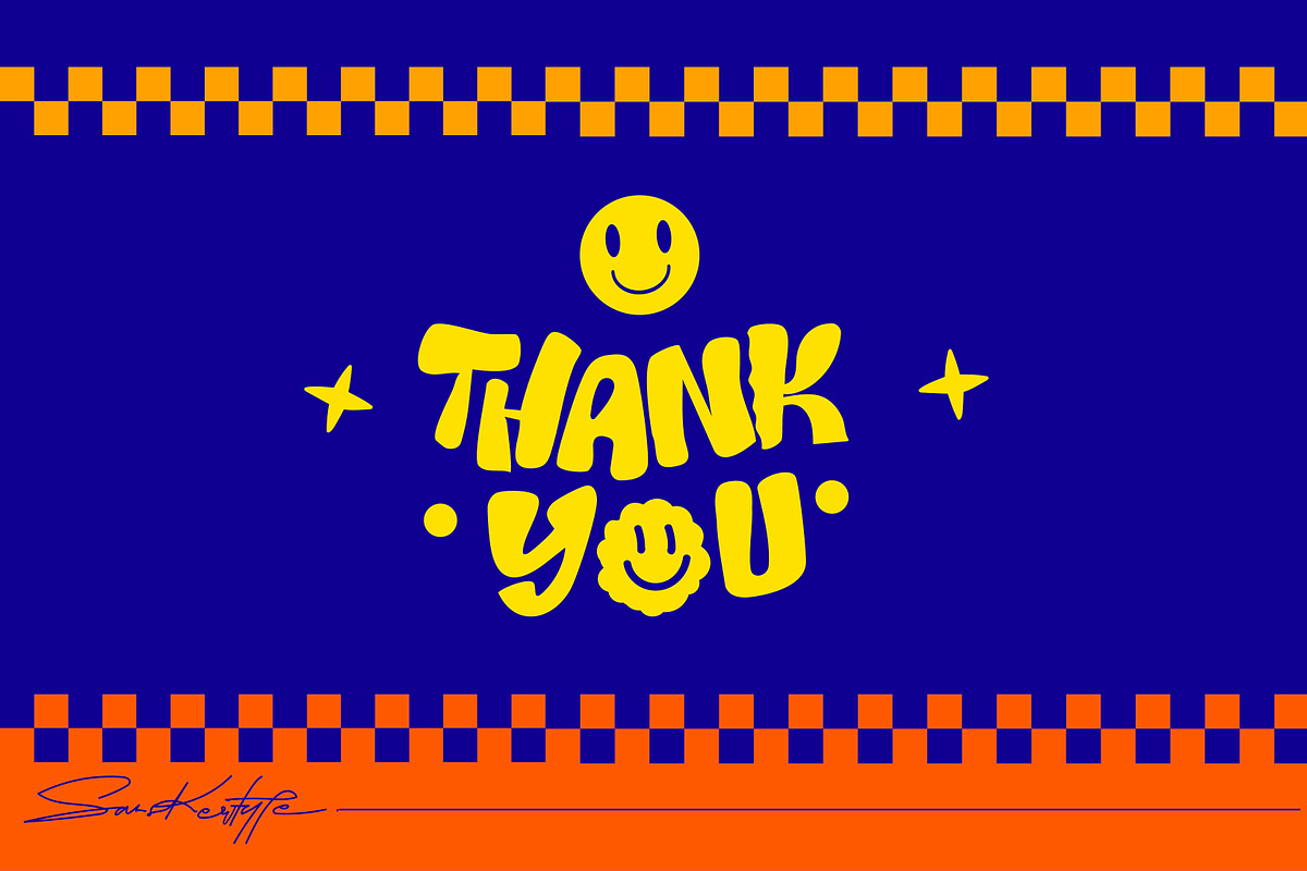 MickySmoki - psychedelic groovy font, a Font by Sanskertype Studio (Photo 10 of 10)