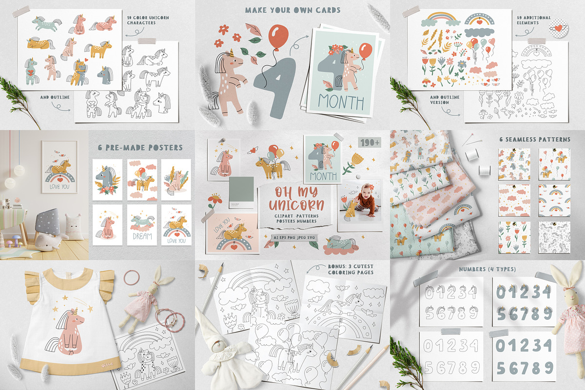 Cute Kids BUNDLE baby animals 80%OFF, an Animal Illustration by RinaKustova (Photo 6 of 10)