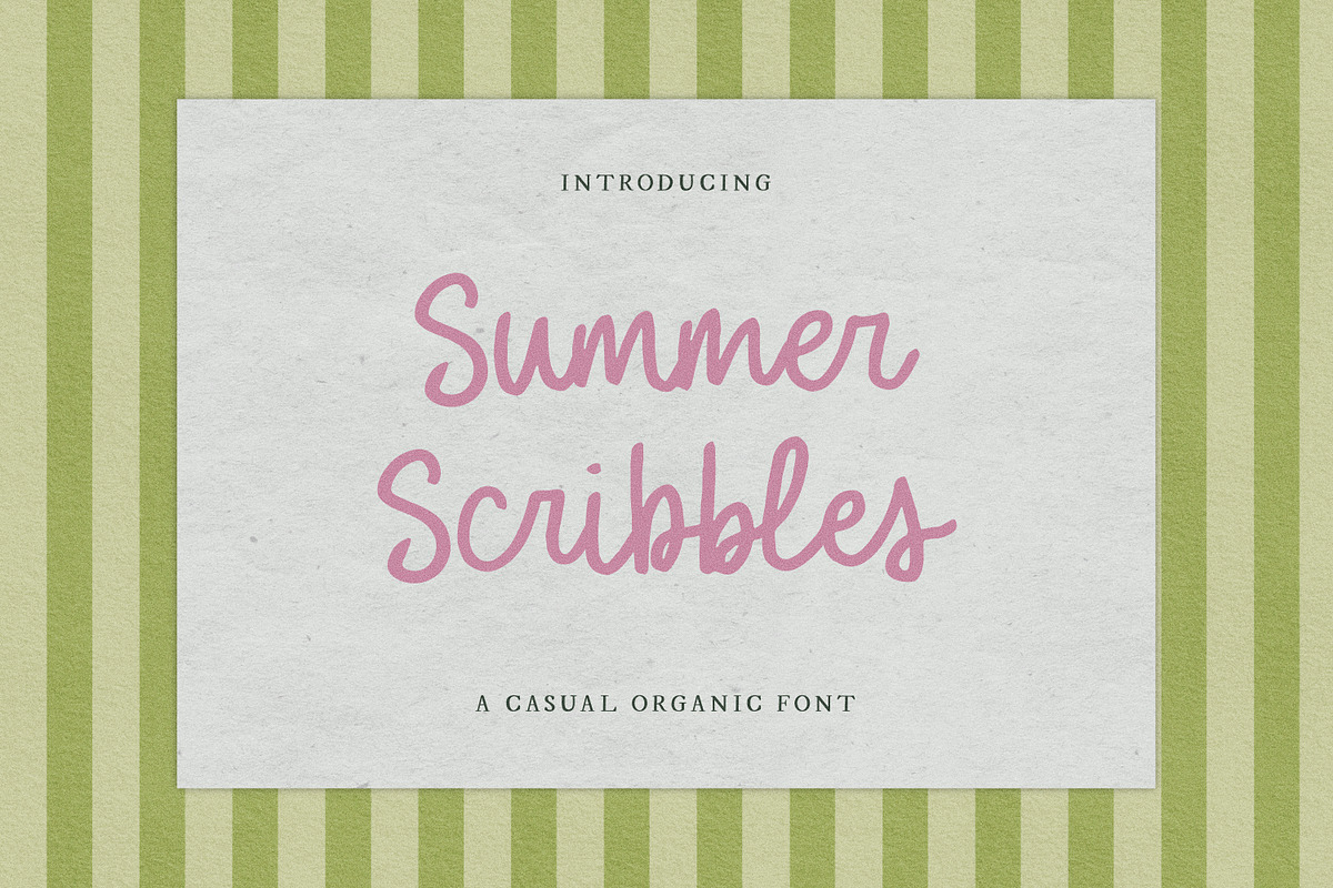 Summer Scribbles Organic Font, a Handwritten Font by The Creative Bix (Photo 1 of 8)