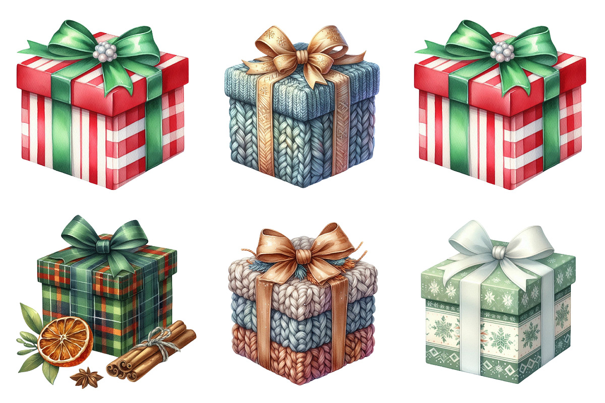 Christmas present clipart bundle, an Illustration by SinaCreation (Photo 5 of 7)
