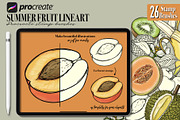 Procreate Summer Fruit Stamp Brushes, a Brush Add-On by PDknyStudio (Thumbnail 4 of 6)