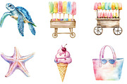 Cute Summer Planner Clipart, an Illustration by Designking (Thumbnail 2 of 5)