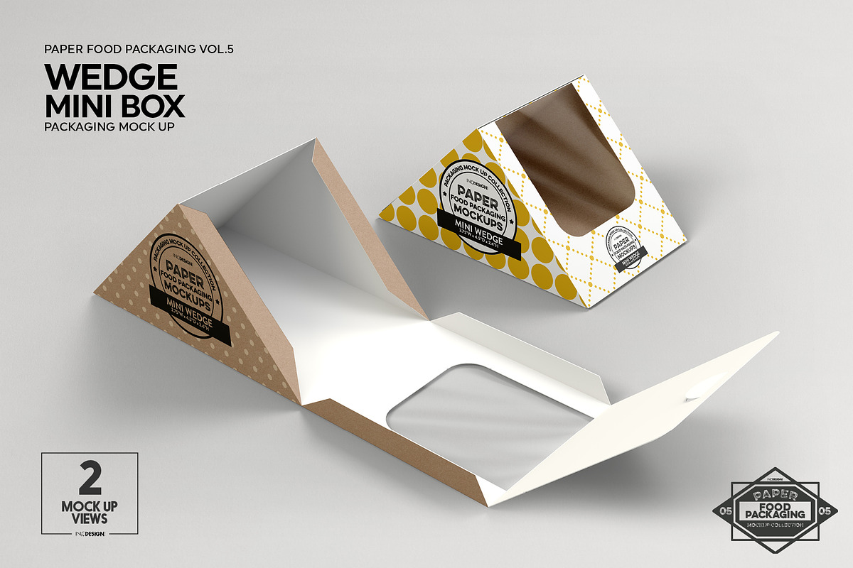 Sandwich Mini Wedge Packaging Mockup, a Product Mockup by INCDesign (Photo 8 of 9)