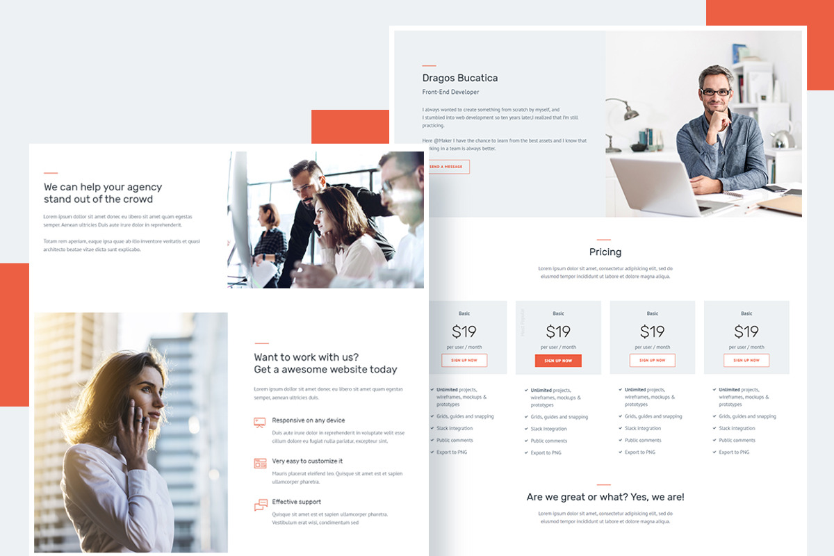 Maker - Creative Agency Template, a Websites & App Template by Dorin007 (Photo 1 of 3)