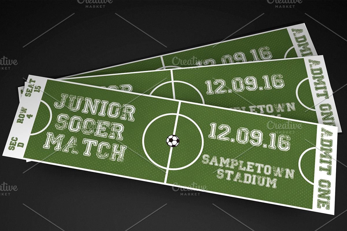Soccer Event Ticket, an Invitation Template by Konakchiev (Photo 1 of 3)