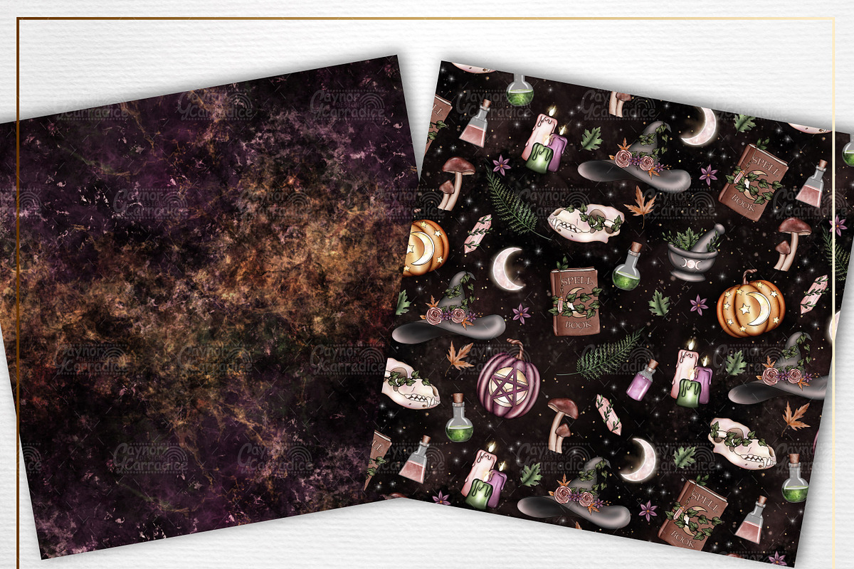 Woodland Witch - seamless patterns, a Pattern Graphic by Gaynor Carradice Designs (Photo 2 of 6)