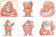 Hand-Drawn Santa Christmas Clipart, an Illustration by OK Design (Thumbnail 2 of 5)
